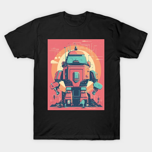 Retro-Futuristic Robots T-Shirt by A Fish Called Bob